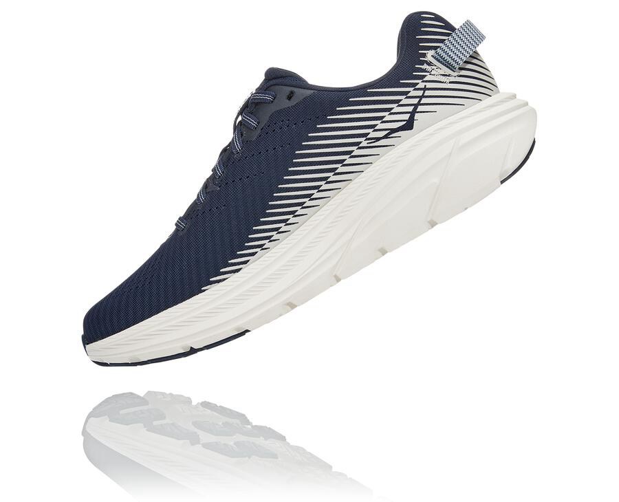 Running Shoes Mens - Hoka One One Rincon 2 - Navy/White - FXRULZS-82